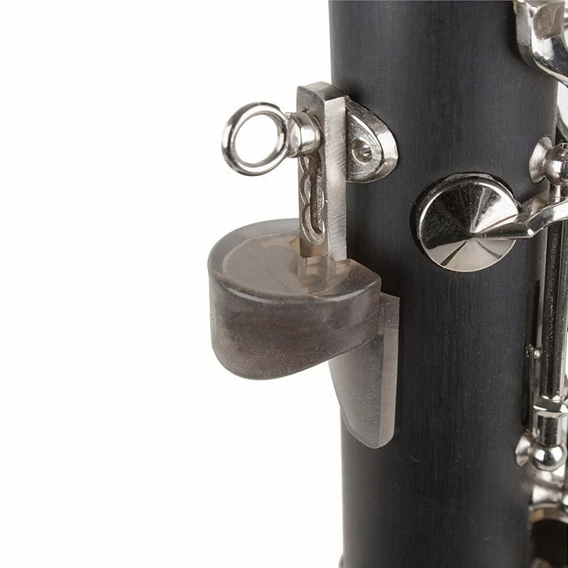 Rostfritt Stål Klarinett Tumstöd Justerbart Oboe Klarinett Tumfingerstöd Klarinett Träblåsinstrument Tillbehör