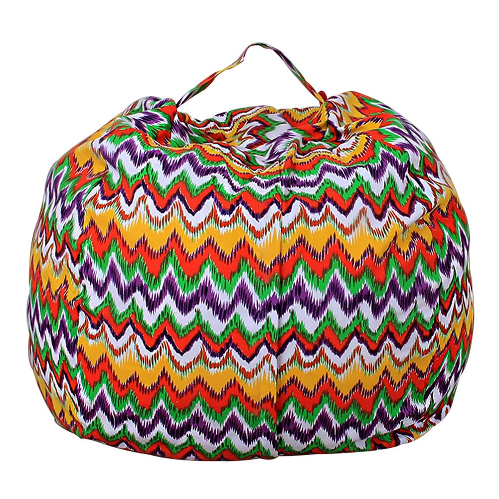 Portable Canvas Storage Bag Large Capacity Children Stuffed Toys Household Supplies Pouch Living Room Bedroom 18 inches