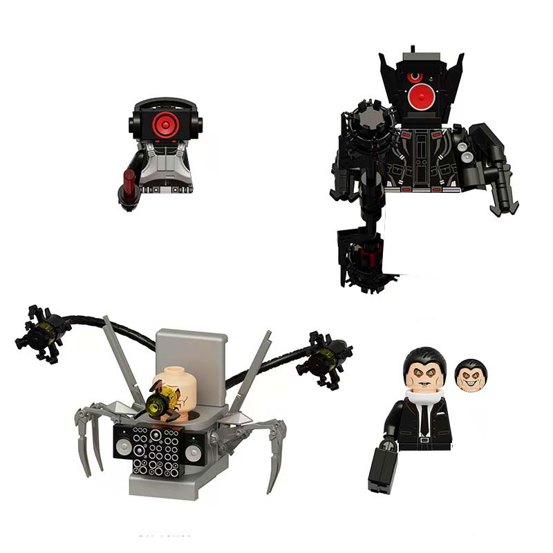 2026 New Skibidi Toilet Man Figures Blocks TvMan Titan Cameraman Speakerman Puzzle Bricks Action Figures Model Toy Birthday Gift