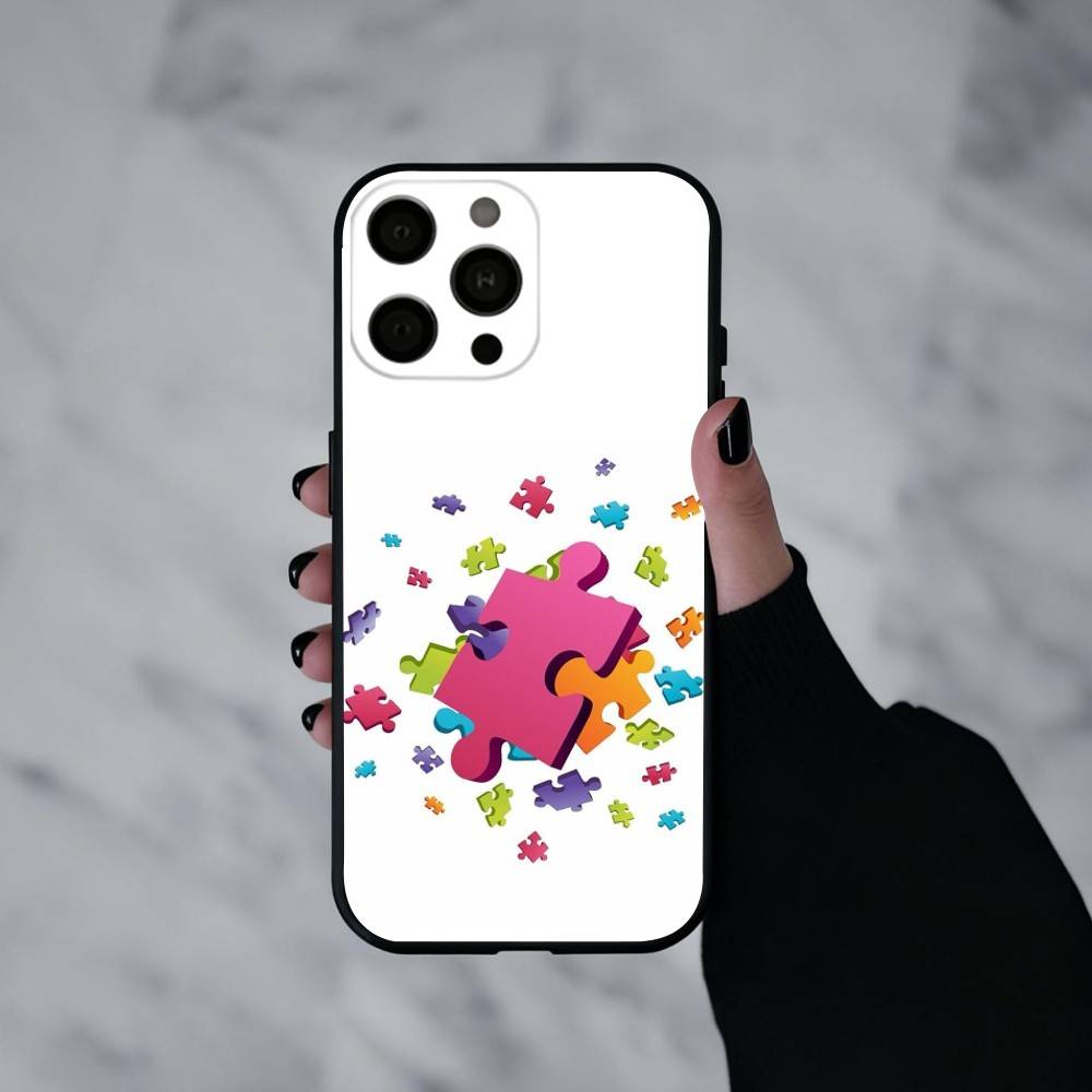 Puzzle Art Support Autism  Phone Case Silicone Soft For IPhone 17pro 16 15 14 13 12 11 X XR Plus Pro Max Plus