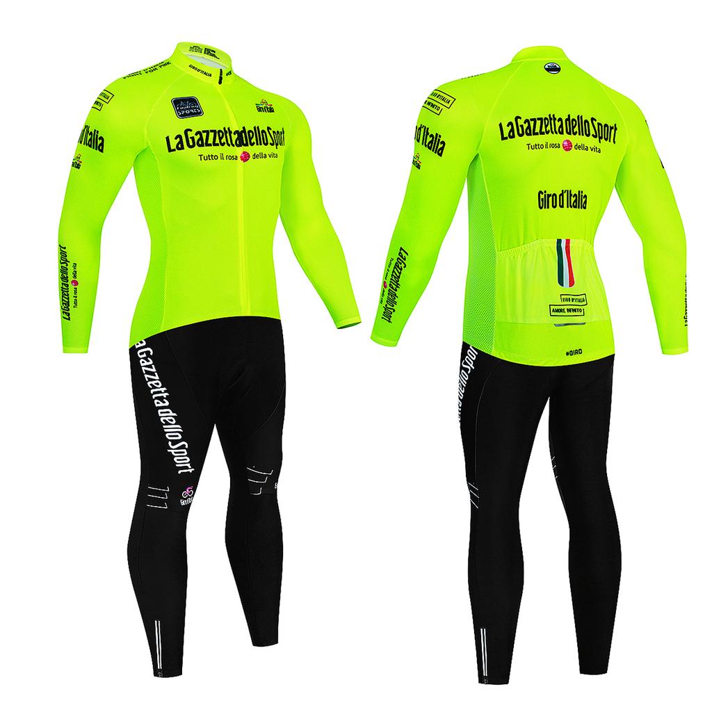 2025 Tour De Giro D'ITALIA Cycling Jersey Set Winter Thermal Fleece Long Sleeve Cycling Clothing MTB Bike Clothes Cycling Suit
