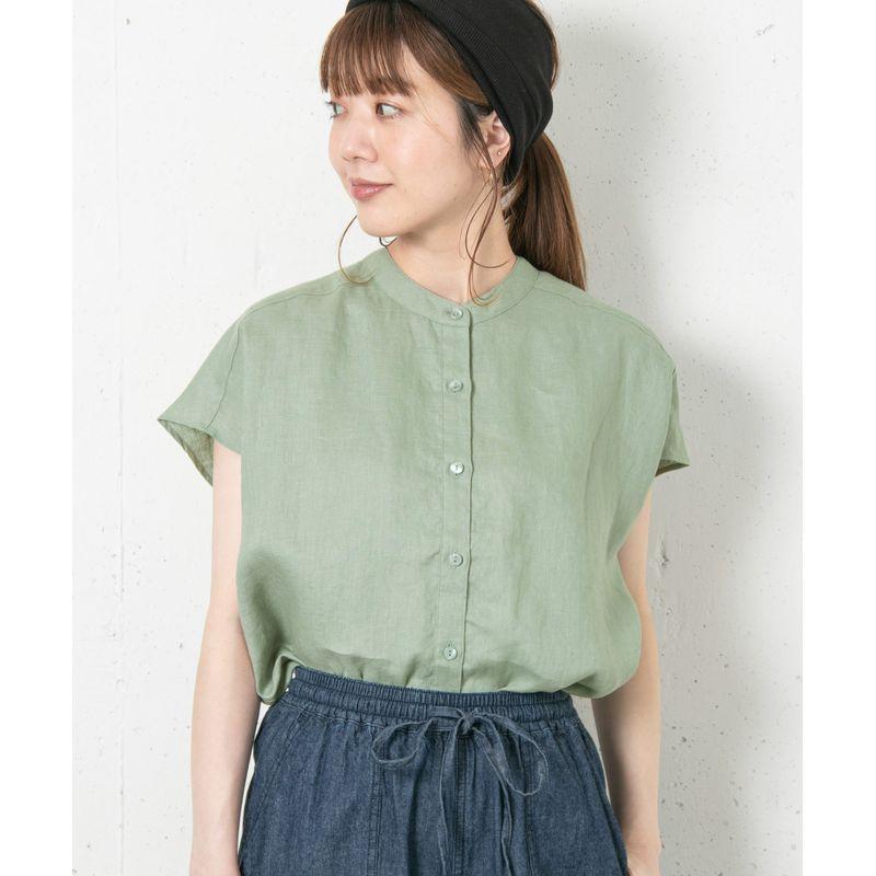 

Daily Order 2025 Summer New General Anesthesia round Neck All-Matching Loose Short Sleeve Casual Shirt Japanese Style Iena Light green All yards