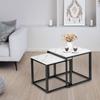 Praven White Marble Coffee Tables