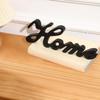 Wood Letter Word Sign Home Smile Unfinished Hanging Sign Home Wall Decoration Craft