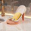 Shower Soap Holder with Suction Cup Drain Tray High Stability Creative High Heel Shaped Storage Plate Soap Dish