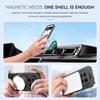 KEYSION Magnetic Phone Case for HONOR Magic 8 Pro Metal Paint Silicone+PC Upright Kickstand Shockproof Cover for Magic8 Pro 5G