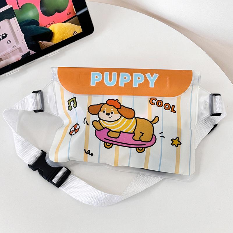 Cute Cartoon Phone Waterproof Bag Outdoor Drifting Sealed Bag Swimming Waterproof Storage Shoulder Bag Waist Bag