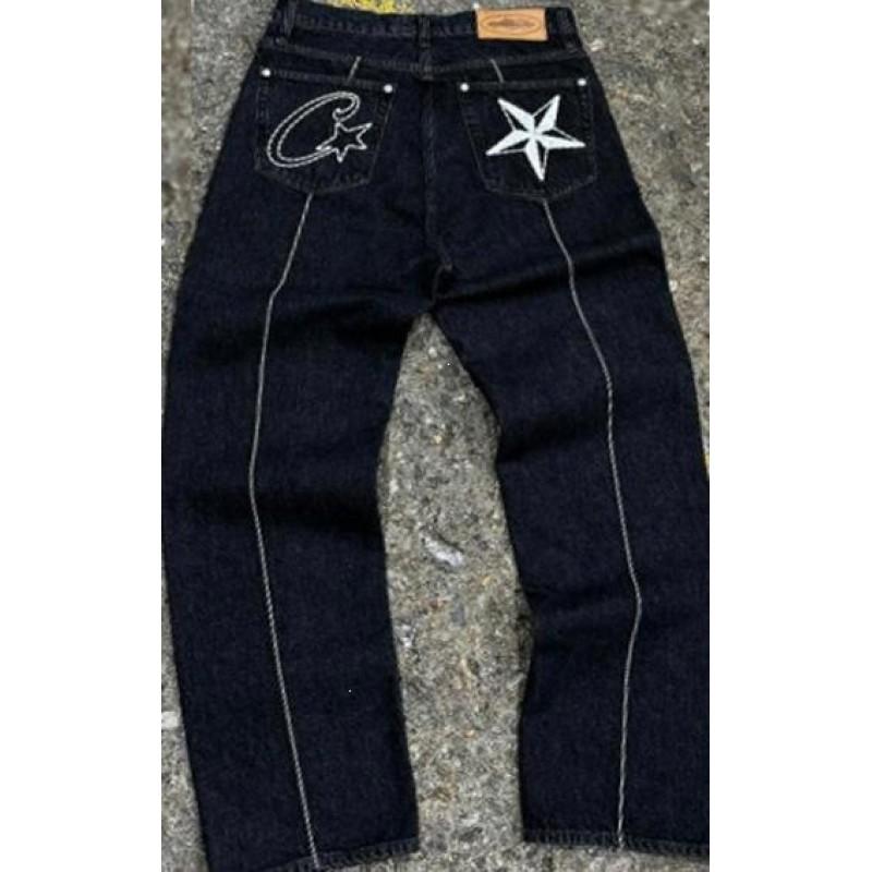Corteiz Streetwear Džinsa Jaka Ar Zvaigžņu