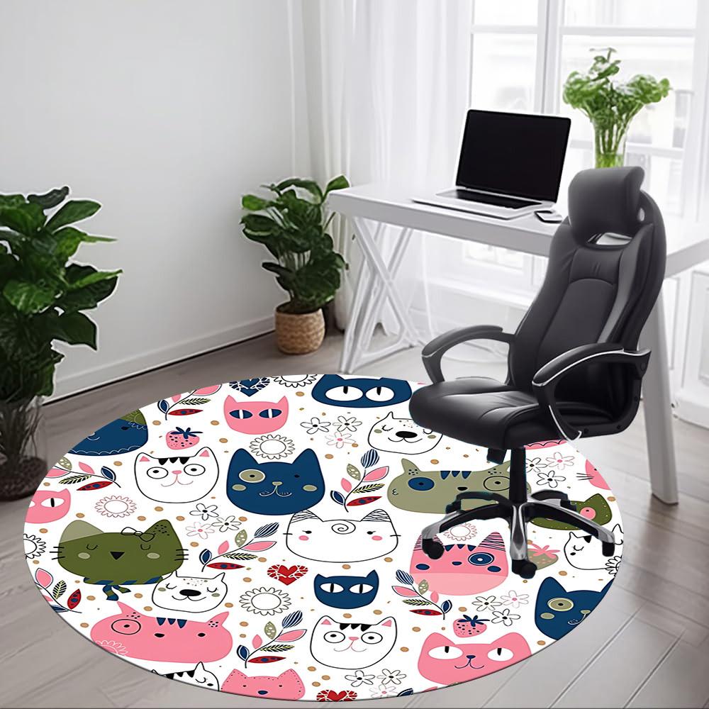 1pc Cat Pattern Carpet for Office, Non-slip, Soft and Durable Office Rug, Perfect for Office yy260128099