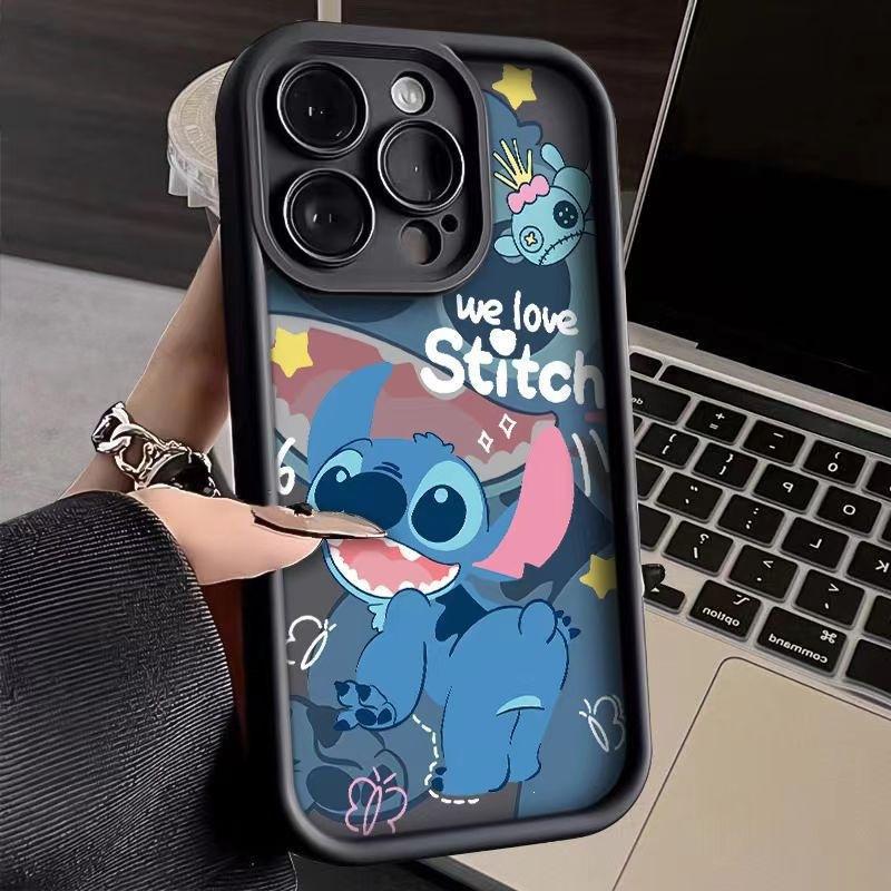 Cartoon doll Stitch is suitable for Apple 16promax mobile phone case iPhone14plus anti-drop 13 cute XR.
