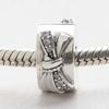 New 925 Silver Round Flower Pattern Sparkling Pink Heart-shaped Clip Charm Bead Fit for Bracelet DIY Women's Jewelry