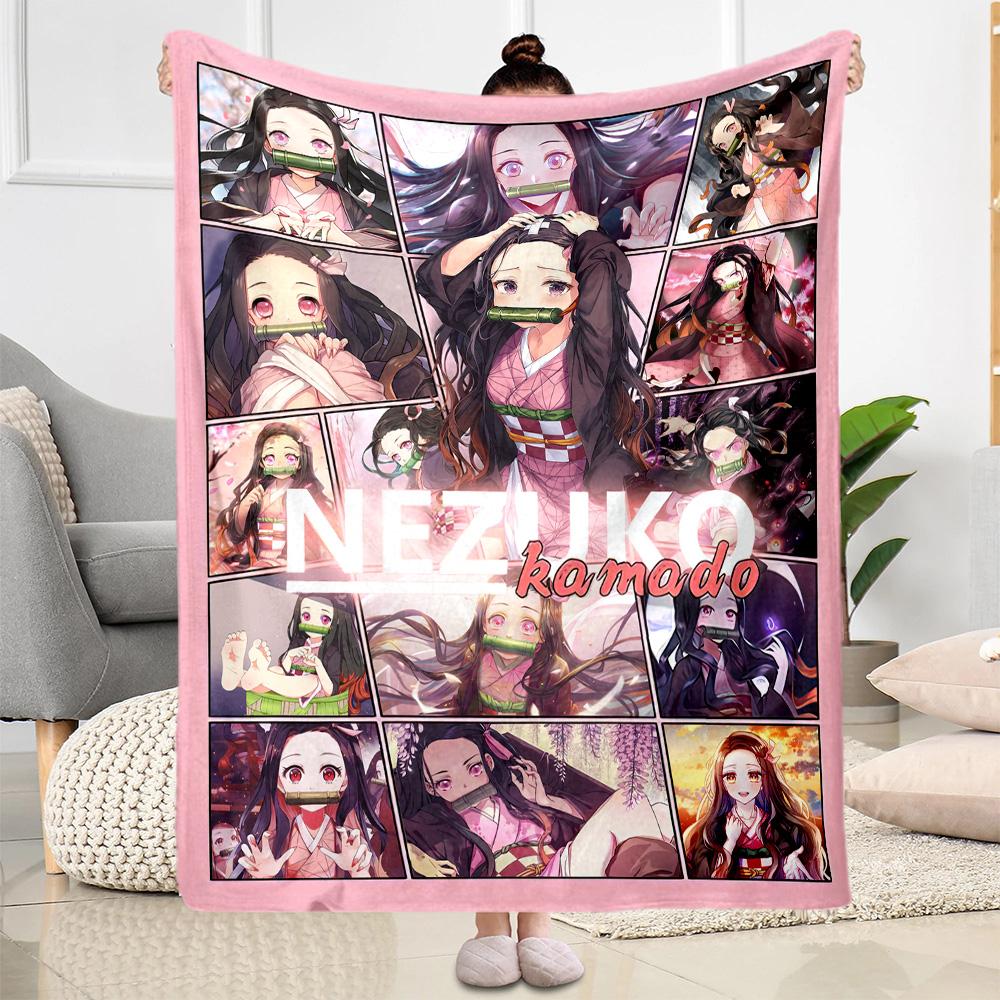 Nezuko Kamado's Journey Blankets Are Suitable for Living Rooms,making Them an Ideal Choice for Outdoor Travel and Gifts.