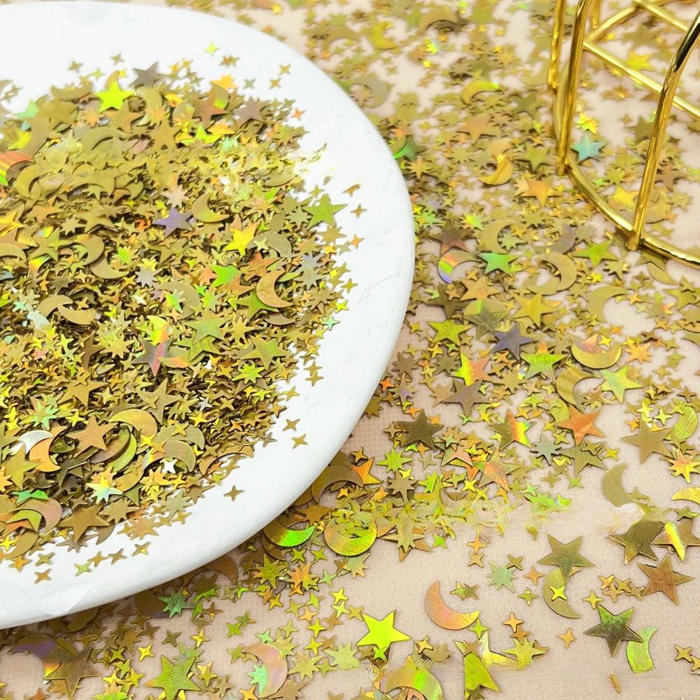 15g/Pack Iridescent Glitter Star Confetti 10MM Shining Wedding Christmas Birthday Party Table Scatter Birthday Decoration