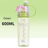 600ml New Creative Spray Water Bottle Portable Atomizing Bottles Outdoor Sports Gym Drinking Drinkware Bottles  Water Gourds