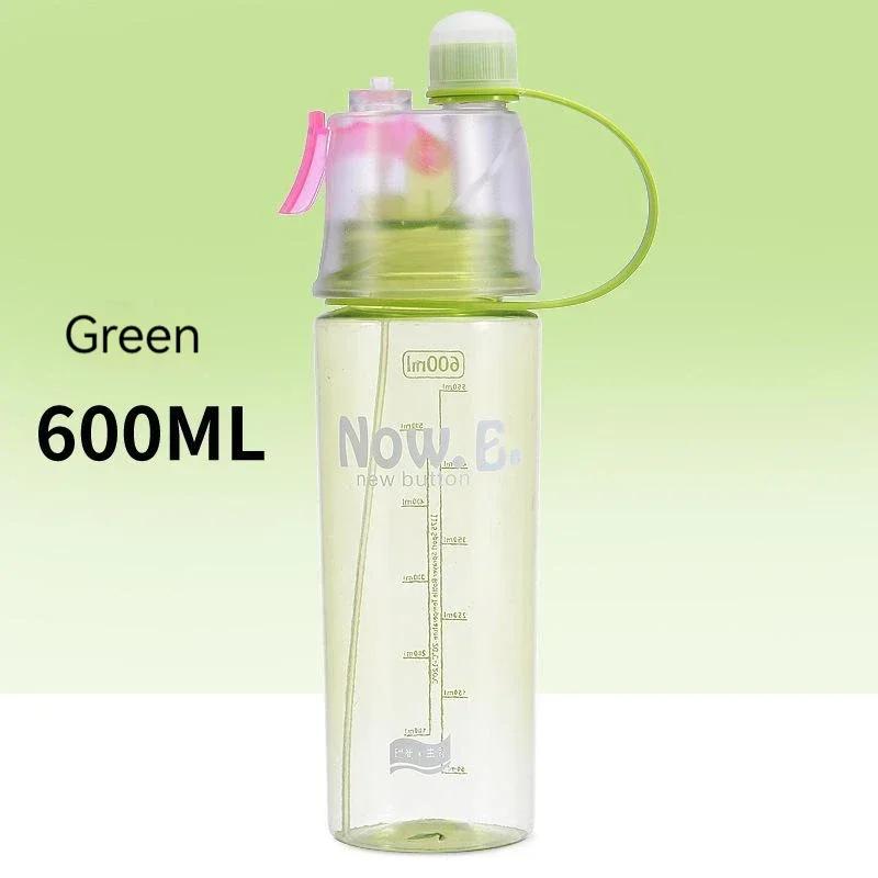 600ml New Creative Spray Water Bottle Portable Atomizing Bottles Outdoor Sports Gym Drinking Drinkware Bottles  Water Gourds