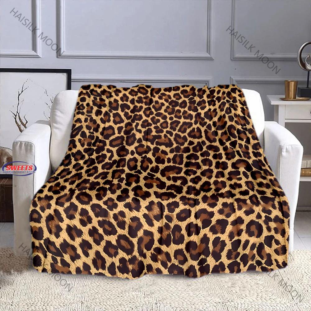 17 Styles Colorful Leopard Print Blanket for Bed Bedroom Sofa Picnic, Blanket for Cover Outdoor Leisure Nap, All Seasons Gifts
