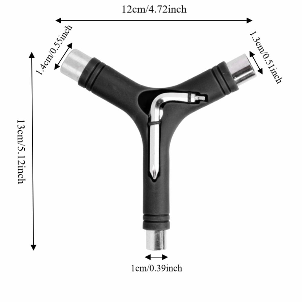2 Stück Stahl Skate Wrench Fünf Funktionen Longboard Wrench Langlebiger Skateboard Wrench Für Longboard