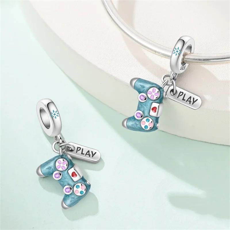 Neue Kupferanhänger Perlen Spielkonsole Headset Anhänger Passend für Bettelarmbänder DIY Schmuck Geburtstagsgeschenk