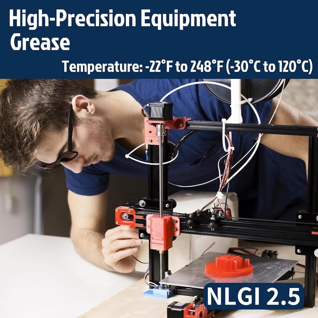 3D Printer Lithium Grease Lubricant Printing Machine Lead Screw Gear Reduce Noise CNC Axis Linear Rail Guide Metal Motor Track