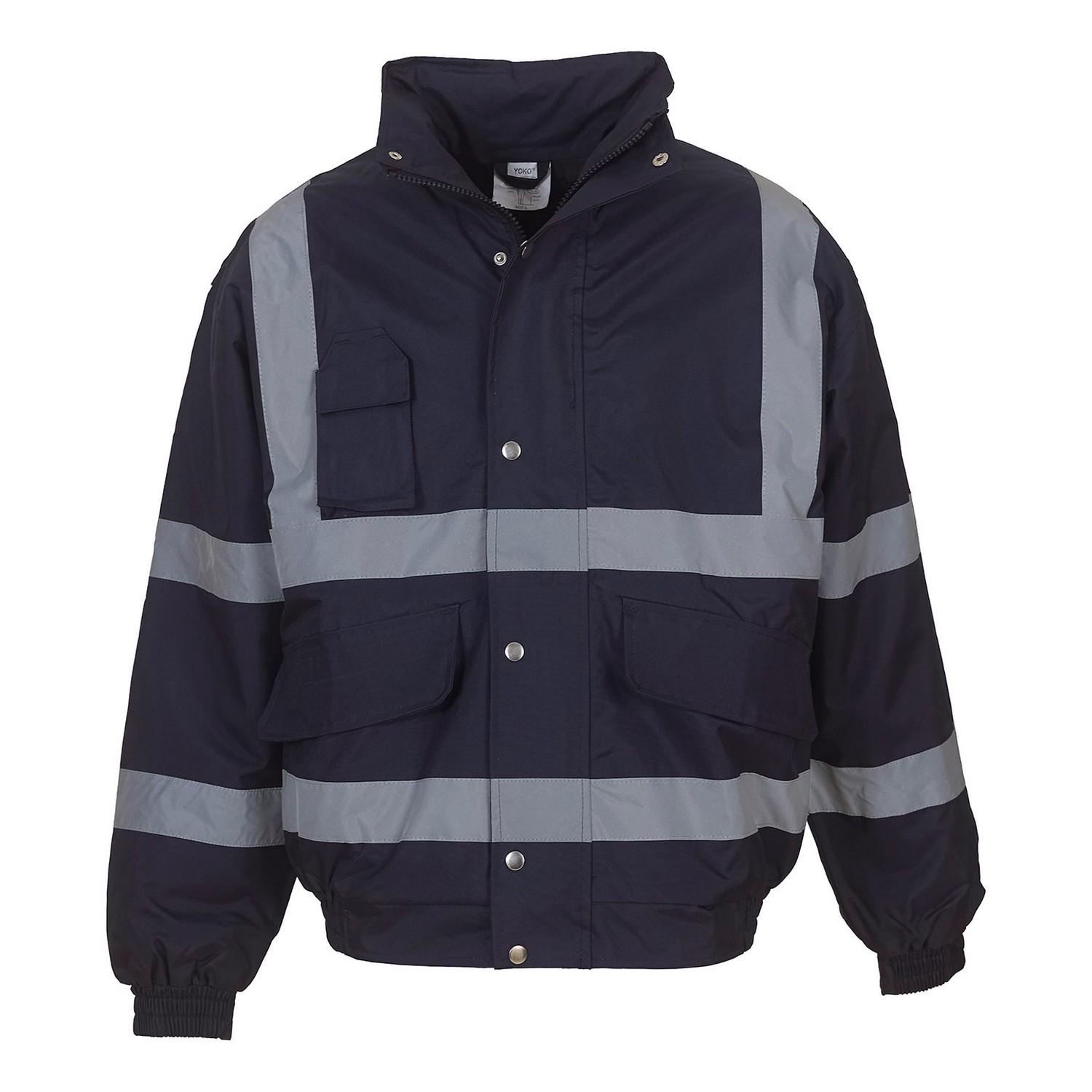 Yoko Giubbotto bomber classico ad alta visibilità unisex adulto 3XL blu scuro