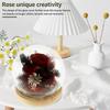 Artificial Rose Flowers Glass Cover Simulation Eternal Rose Flower Mothers Day Gifts Party Supply Valentine's Day Wedding Decor