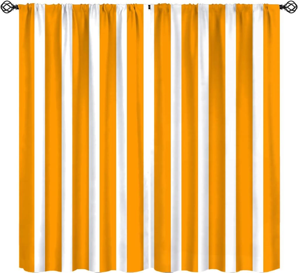 Stripe Curtains Red Ribbon Bow Stripes White Pink Background Window Treatments Insulated Drapes Panels Thermal Made Of Polyester