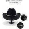 Rhinestone Band Glitter Cowboy Hat Wide Curved Brim Western Cowboy Hat  Festival Accessory