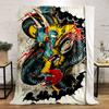 Chinese Dragon Pattern Blanket Bedroom Blanket for Livingroom Couch Lunch Break Soft Throw for Friend's Festival Gift