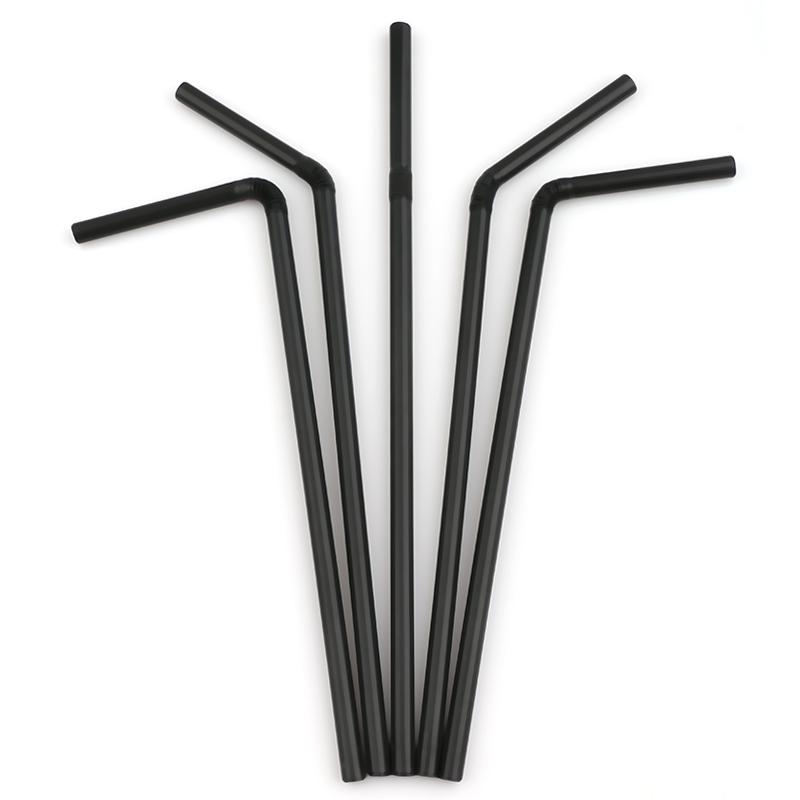 50-1000Pcs Drinking Straws Colorful & Black rietjes Flexible Wedding Party Supplies Drinking Straws Kitchen