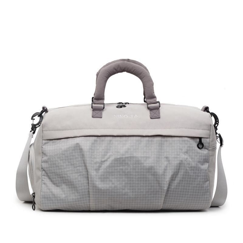 Fashion large-capacity portable travel bag Women's short-distance travel storage luggage bag Men's wet and dry separation sports fitness bag