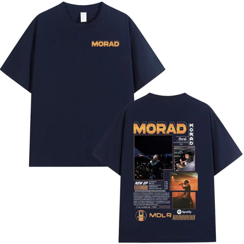 Rapper Morad MDLR Album Graphic T Shirt Unisex Women Fashion Hip Hop Vintage Tshirt Cotton Oversized Short Sleeve Tshirts Tops