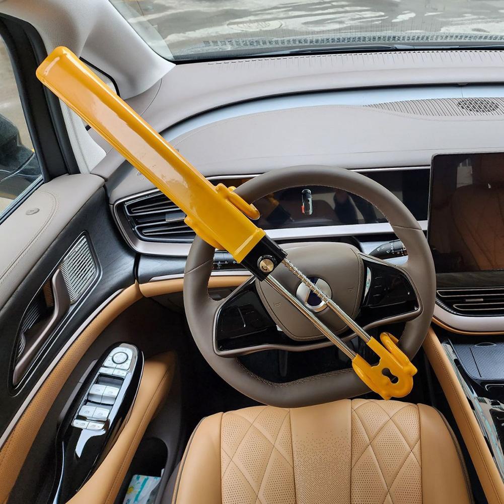 Car Wheel Lock Retractable Double Hooks Universal Wheel Lock Fit for Cars Trucks Vans and SUVs