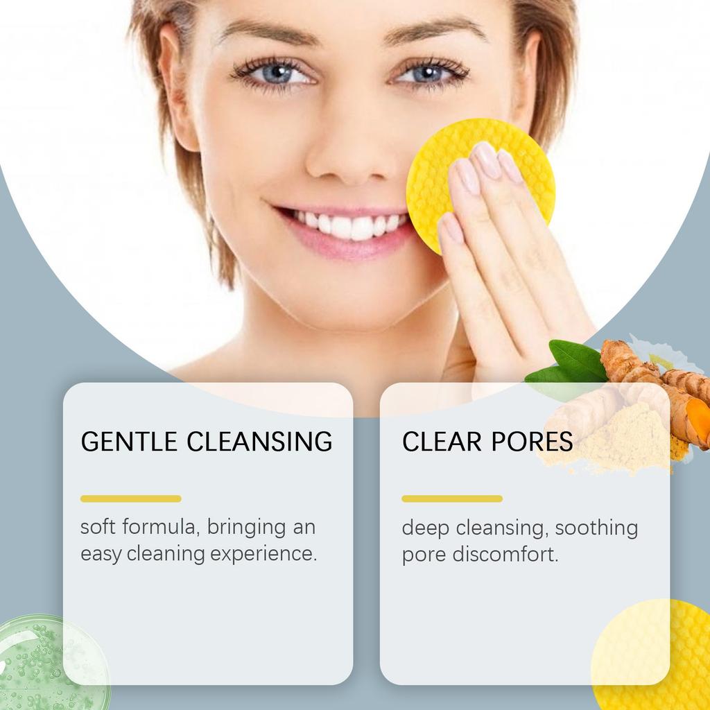 Cleansing Pads, Kojic Cleansing Pads Helps Balance Skin Oil And Water Hydrating Remove Excess Keratin From The Body'S Skin With Clip,40PC/30ml,