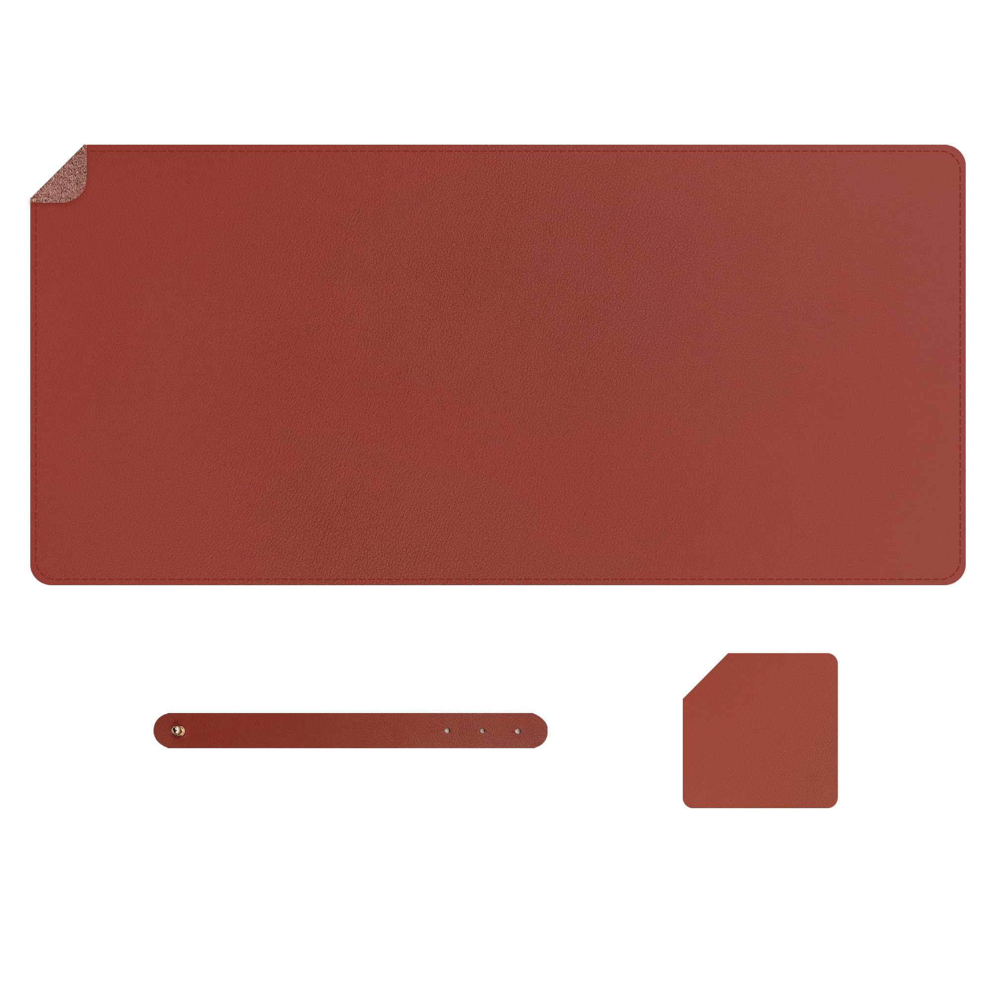 

Musiin Premium PU Leather Desk Mat for Music Studios – Soft Foldable Surface with Free Coasters, Easy to Clean, Large Keyboard Pad for Work or Play