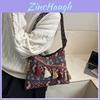 Traditional Chinese Style Tote Bag With Embroidery And Tassels For Daily Use