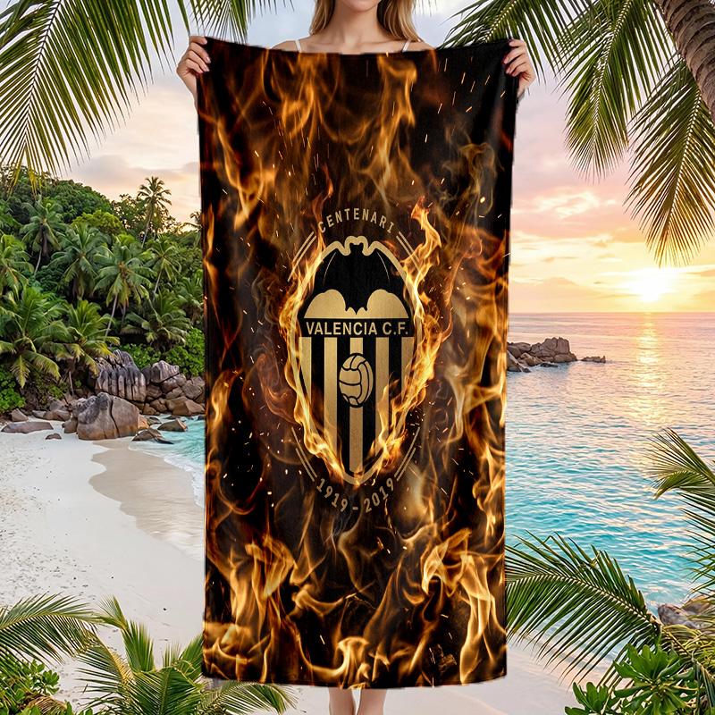 Valencia FC print Quick Dry Beach Towel Microfiber Absorbent Portable Travel Swimming Towel