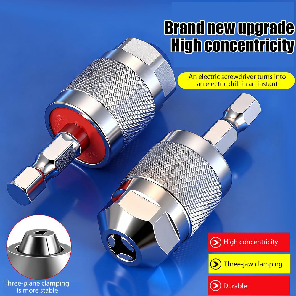 Quick-Change Hexagonal Handle Self-Tightening Mini Three-Jaw Chuck 1.5-6.5mm Boost Your Tool's Performance