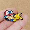 Ash Ketchum And Pikachu Anime Brooch For Backpacks Enamel Pin Brooch For Women Badges Pin Brooches Jewelry Accessories