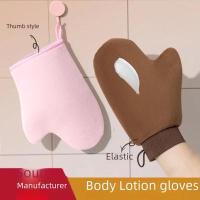 Make-up-Applikator Körperlotion Handschuh Wiederverwendbar Hände-Applikator Geschenke Schnelltrocknend Beflockte Handschuhe