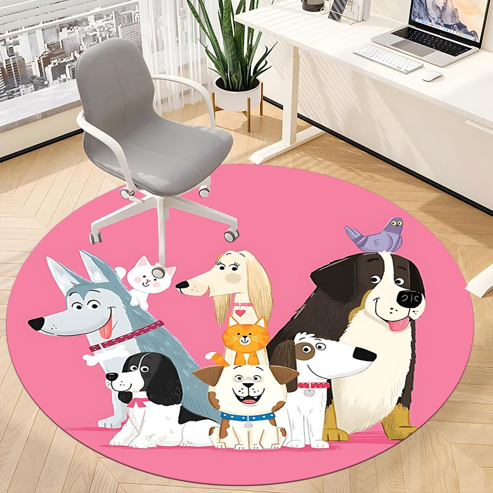 1 Stück Hunde und Katzen Stuhlteppich für das Büro, rutschfest, weich und langlebig, Perfekt für das Büro yy260131050