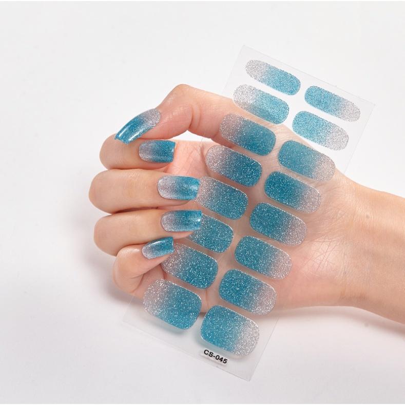 Pure color glitter nail polish sticker Korea Glitter gradient nail polish sticker CS001 - 050