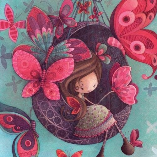 

5D Diy Алмазная картина Мультфильм Наборы для вышивки крестом Алмазная вышивка Стразы Мозаика Настенные картины Украшения для дома Full Round 20x20CM