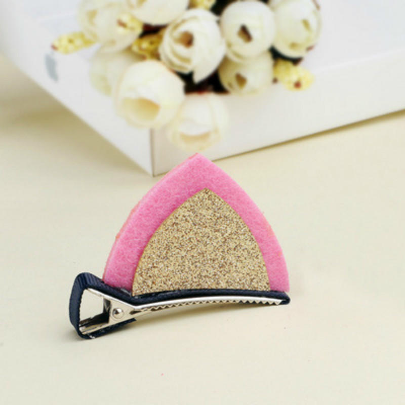 Children'S Stereo Cat Ear Sequins Hairpin Card