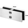 LukLoy Railing Glass to Glass Clamp, Stainless Steel 304 Bracket for Glass Balustrade Railing Pool Fence (4 Pieces 180°)
