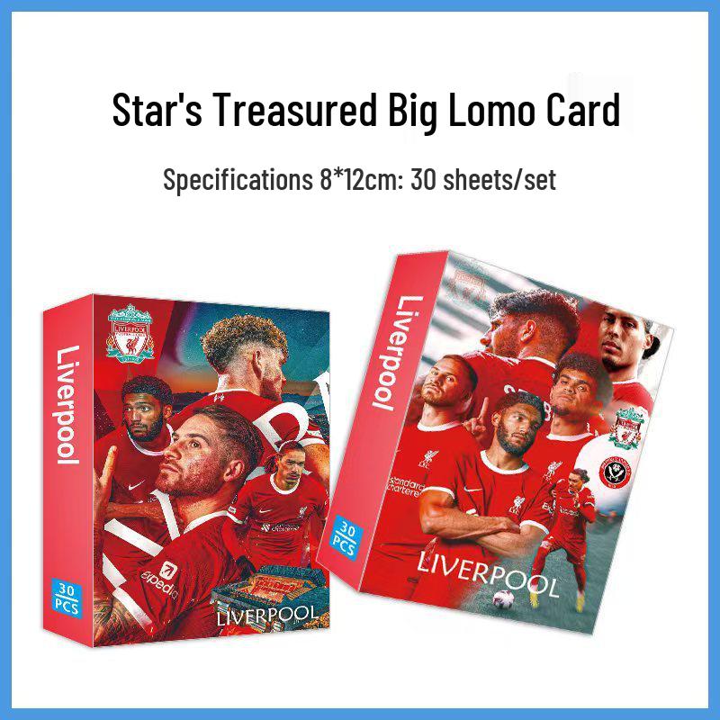 Football Star Collectible Cards: Manchester United, Manchester City, Chelsea, Arsenal, Liverpool, Real Madrid, Barcelona