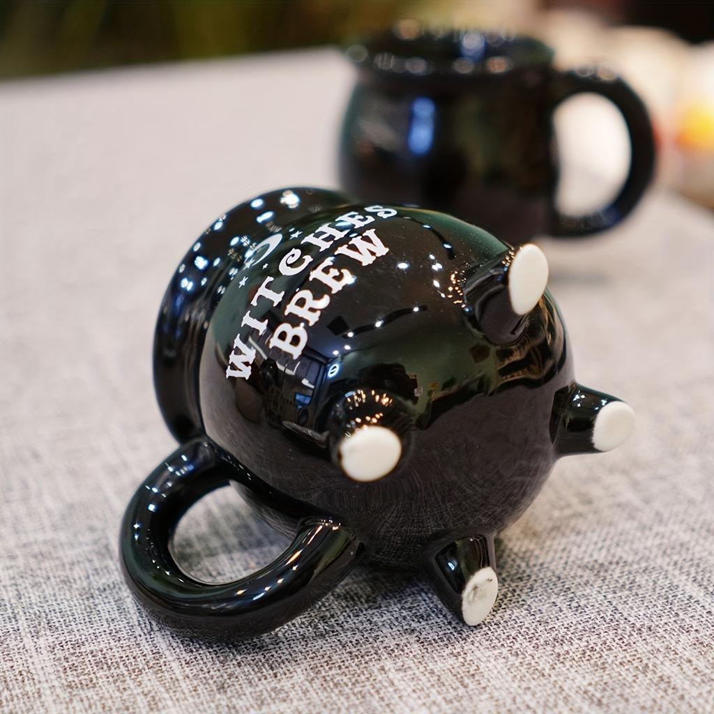 1 Stück Halloween-Kaffeetasse mit Hexengebräu, Kessel, Keramik-Kaffeetassen, 345 ml, Keramik, Hexengeschenke, Hexendekor, Halloween-Tasse