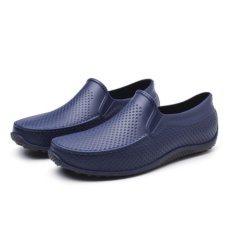 Fashion Rain Shoes for Men Low Short Barrel Rain Boots Anti-slip