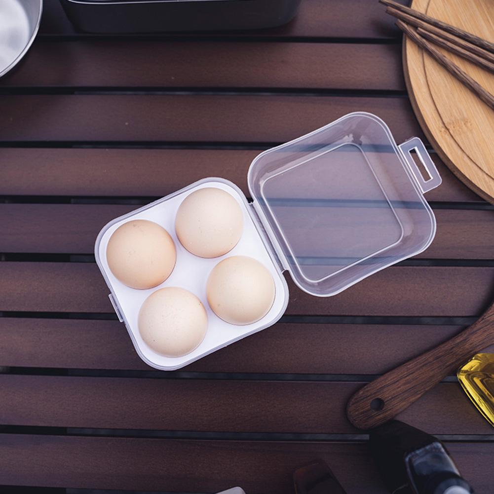 2/4/6  Egg Storage Box Portable Anti-shock Anti-fall Egg Holder Container For Outdoor Camping Picnic
