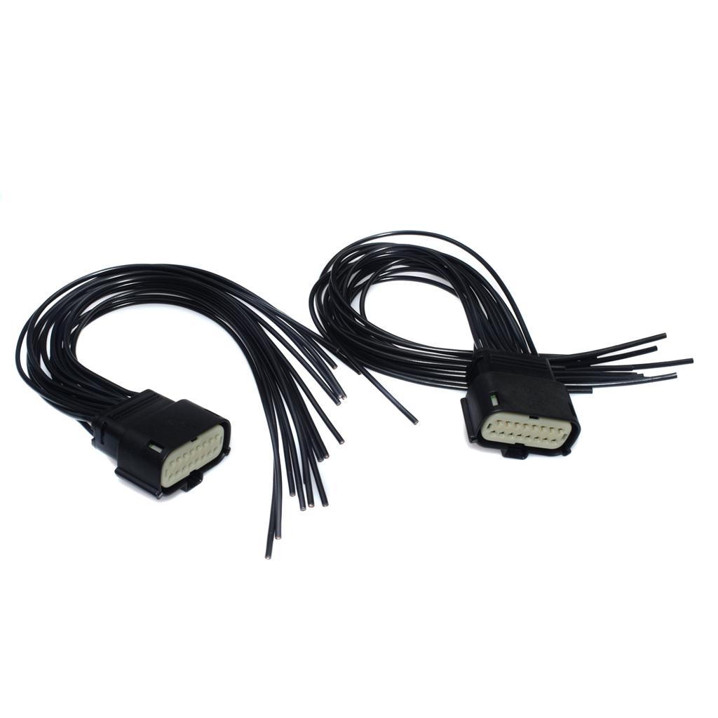 16 way Headlight Wiring Connector Pigtail Plug Harness For Jeep Grand Cherokee Xenon SRT HID LED DRL 2014 2015 2016 2017 2018