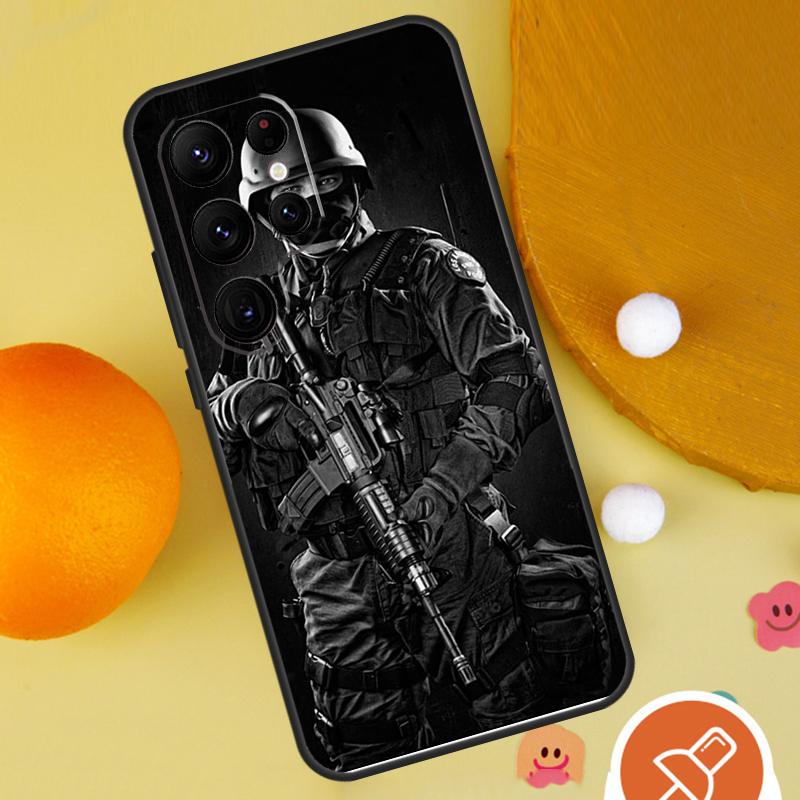 Police SWAT FBI Case For Samsung Galaxy S23 Ultra S21 S22 Plus S20 FE S8 S9 S10 Note 10 Plus Note 20 Ultra
